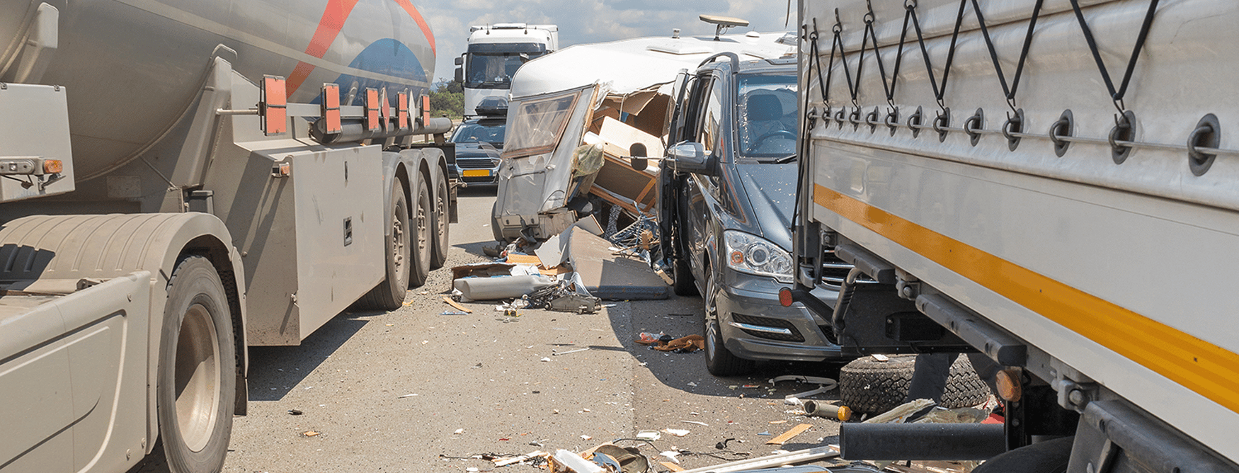 semi truck involved in a wreck