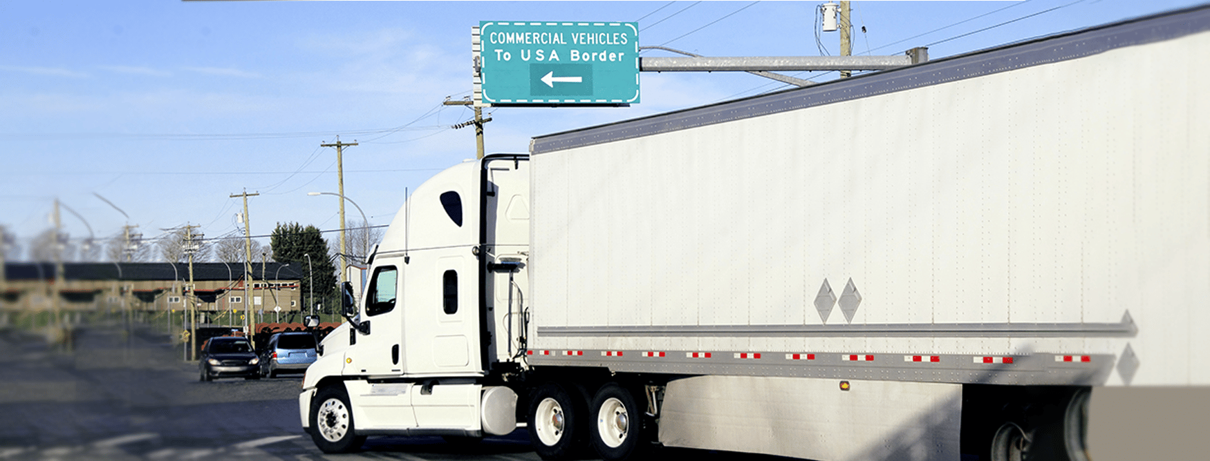 truck driving near border